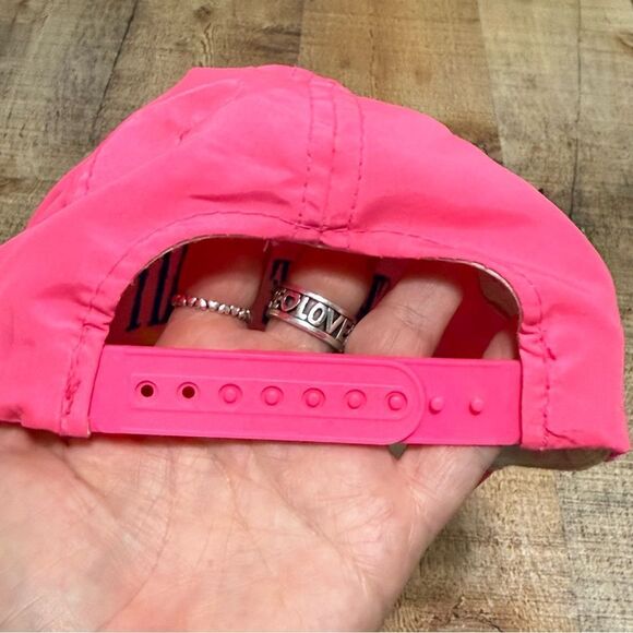 Vintage George Strait SnapBack Hat Cap Neon Pink Rope rare main image 8